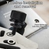 Motorcycle Rear Fender Seat Bolt, Skull Design 1/4"-20 Thread Seat