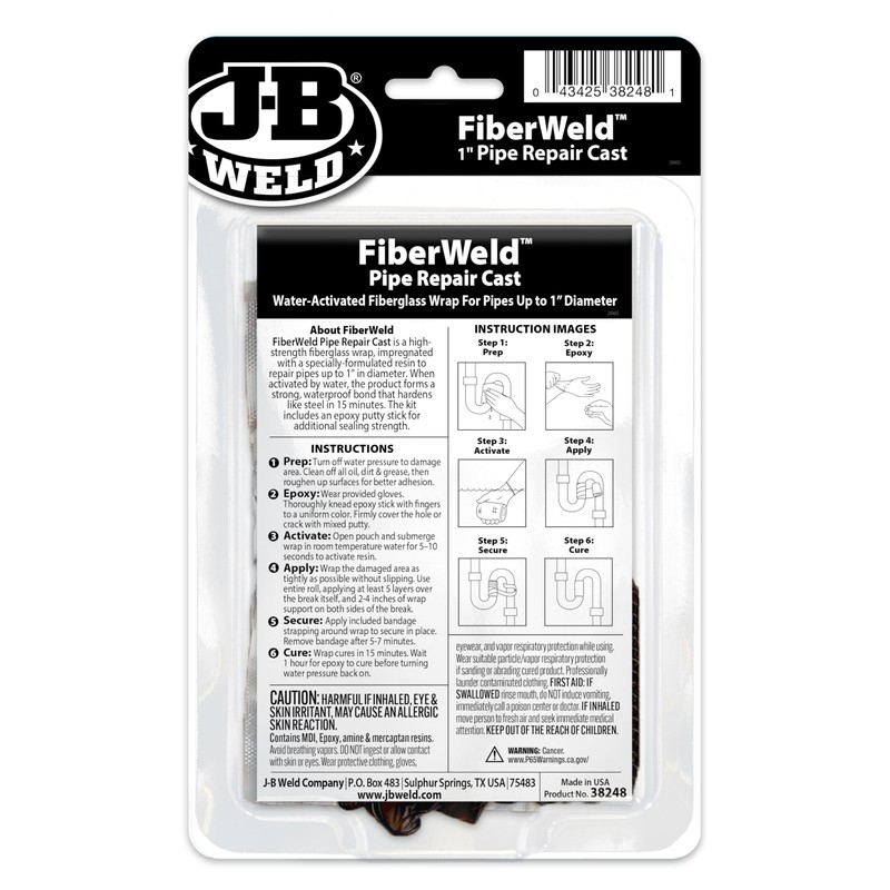 FiberWeld Pipe Repair Cast 2x48 Inch – High Strength Adhesive