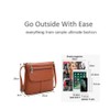 Women's Slim PU Leather Multi-Pockets Sling Messenger Handbag Shoulder Crossbody