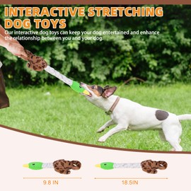 KOOLTAIL Duck Dog Toys, Tough Plush Dog Chew & Squeaky Toys with Crinkle Paper, Interactive Training & Tug of War Puppy Teething Toy for Indoor Outdoor Play, Soft Pet Toy for Small Medium Large Dogs