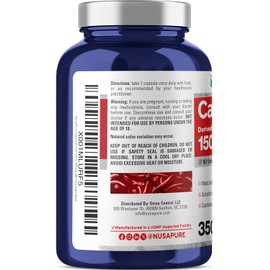 NusaPure Cayenne Pepper Capsules, 150 mg, 350 Veggie Capsules (Non-GMO, Vegan)
