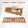 Red Oak Baseboard Floor Register 15 Inch Wooden Baseboard Supply