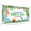 Mocsicka Dinosaur Three-rex Birthday Backdrop for Boy Happy 3rd Birthday