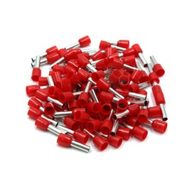 uxcell 200pcs Red Black Insulated Copper AWG 10 Wire Crimp Connector Cord Pin End Terminal