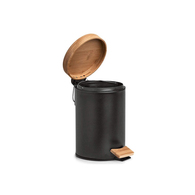 Zeller Present 18910 Cosmetic Bin 3 Litres Metal / Bamboo