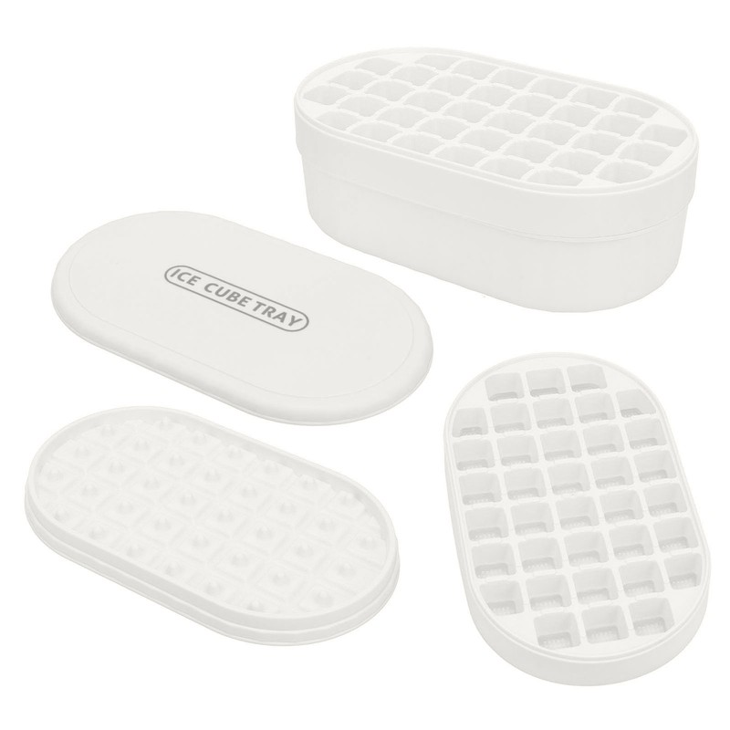 Ice Cube Tray 72 Cubes Storage Box Easy Press Large