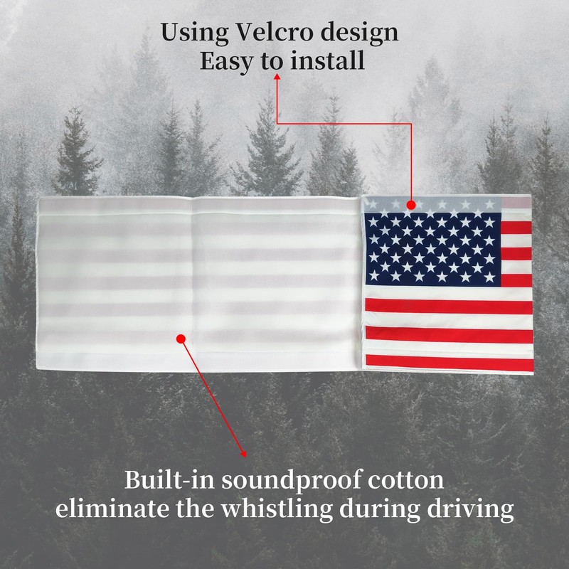 52 Inch Universal LED Light Bar Silencer Cover, American Flag