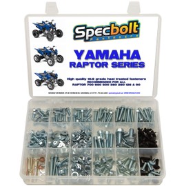 250pc Specbolt Yamaha Raptor 600 660 700 Bolt Kit for Maintenance & Restoration OEM Spec Fasteners ATV Quad Also Good for 80 90 125 250 350