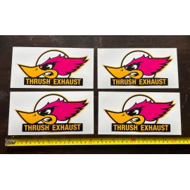 Unbranded 4 *THRUSH* EXHAUST racing decals stickers drags gasser hotrod muscle car vintage