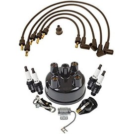 Tractor Complete Tune Up Kit and Ignition Wire Set 1950-1952 Bundle, Compatible with Ford 8N Model: MTK7FARH/8N12259 Side Mounted Distributor