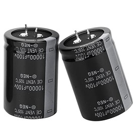 2Pcs 10000Uf Electrolytic Capacitor,100V Electrolytic Capacitor 105℃ 35X50Mm,High Precision and Stability,for Electronic Applications,Accessory for DIY.