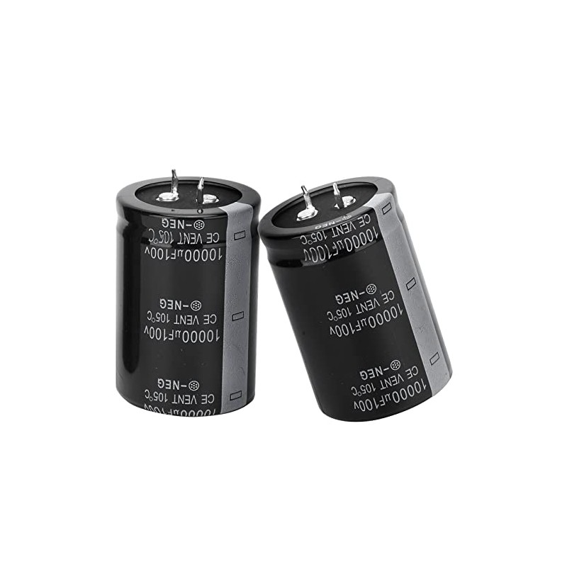 2Pcs 10000Uf Electrolytic Capacitor,100V Electrolytic Capacitor 105℃ 35X50Mm,High Precision and