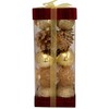 Gold bauble and pine cone set - 20 pieces