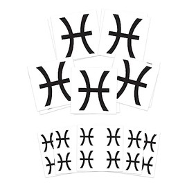Astrology Temporary Tattoos/Select from Constellations or Zodiac Signs/Choose your Birth Sign (Pisces Zodiac 15pk)