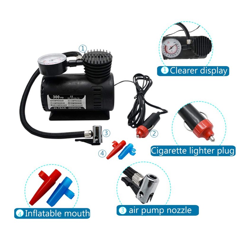 Baceyong 12 V 300 psi Compressor Compact Air Pump Vanina