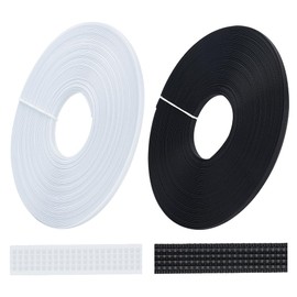 INFUNLY 2 Colours 45 Yards High Density Polyester Chopsticks for Sewing Corset Chopsticks Sew-Through Corset Stick Case for Sewing Wedding Party Bridal Bra Corset Dress (Black White 6 mm Porridge