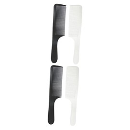 Baluue 4pcs Curved Barber Clipper Comb Professional Hair Cutting Comb for Men Static Design Ergonomic Shape for Easy Styling and Precision Hairdressing Black White