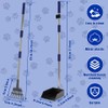 Long Handle Metal Dog Pooper Scooper Set with Rake, Spade