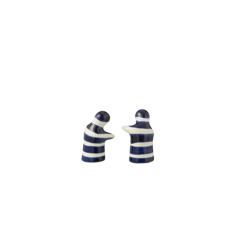 Salt & Pepper Granada Stripes Ceramic White/Cobalto Blue