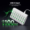 WENJOOP 8-Slot Smart AA AAA Battery Charger for 1.2V NiMH/NiCd