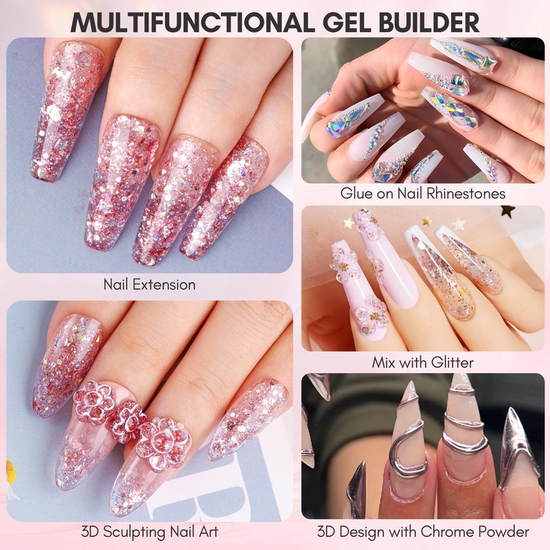 Makartt Solid Builder Gel for Nails 4 in 1 Nail