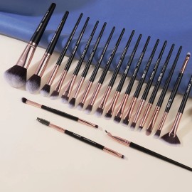 20 Piezas Brochas De Maquillaje Profesional Brochas Maquillaje Maange Set Brochas Brochas Kabuki Kit De Maquillaje Para Ojos, Cara, Labios, Nariz