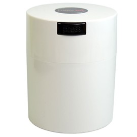 TIGHTPAC AMERICA, Inc Coffeevac 1/2 lb - The Ultimate Vacuum Sealed Coffee Container, White Cap & Body
