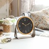 NIKKY HOME Vintage Table Clock, Black Desk Clock on Stand