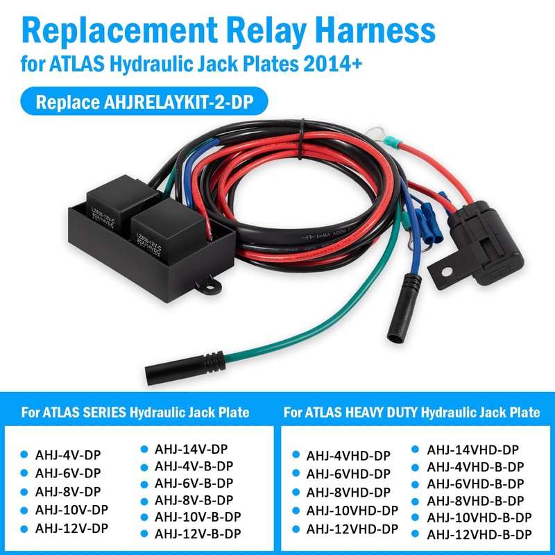 Replacement Relay Harness for Atlas Hydraulic Jack Plates 2014+, Replace