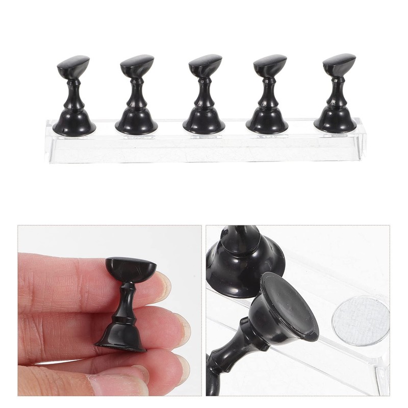 Beavorty Nail Art Practice Base Holder 2 Pack Magnetic Manicure
