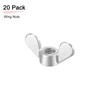 DTGN 20pcs 3/16"D Wing Nuts Butterfly Wing Nuts Wing Nuts