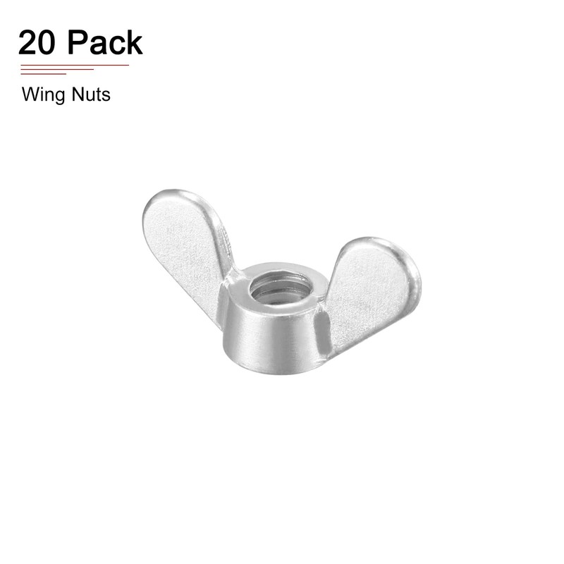 DTGN 20pcs 3/16"D Wing Nuts Butterfly Wing Nuts Wing Nuts
