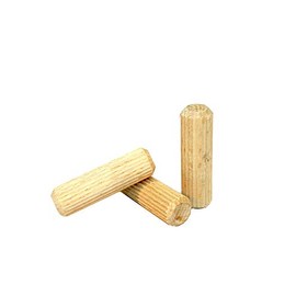 1/2" x 1-3/4" Wooden Dowel Pins - Fluted Wood Dowel Pins - Fluted Wooden Dowel Pins Fluted Dowel Pins - Wood Dowel Pins for Furniture - Straight Fluted Wooden Dowel Pins (100, 1/2" X 1-3/4")