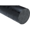Extruded Nylon 6/6 Round Rod, Black, 24" Length x 1-3/8"