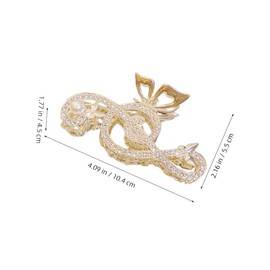 OHPHCALL Metal Hair Claw Clip for Thick Hair Large Claw Clips Rhinestone Music Note Design