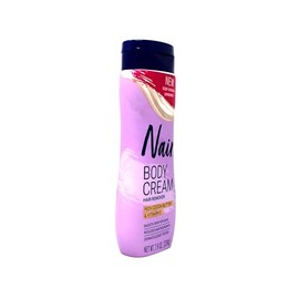 Nair Crema depiladora para brazos, piernas, axilas y zona del bikini, rica manteca de cacao y vitamina E, 7.9 onzas