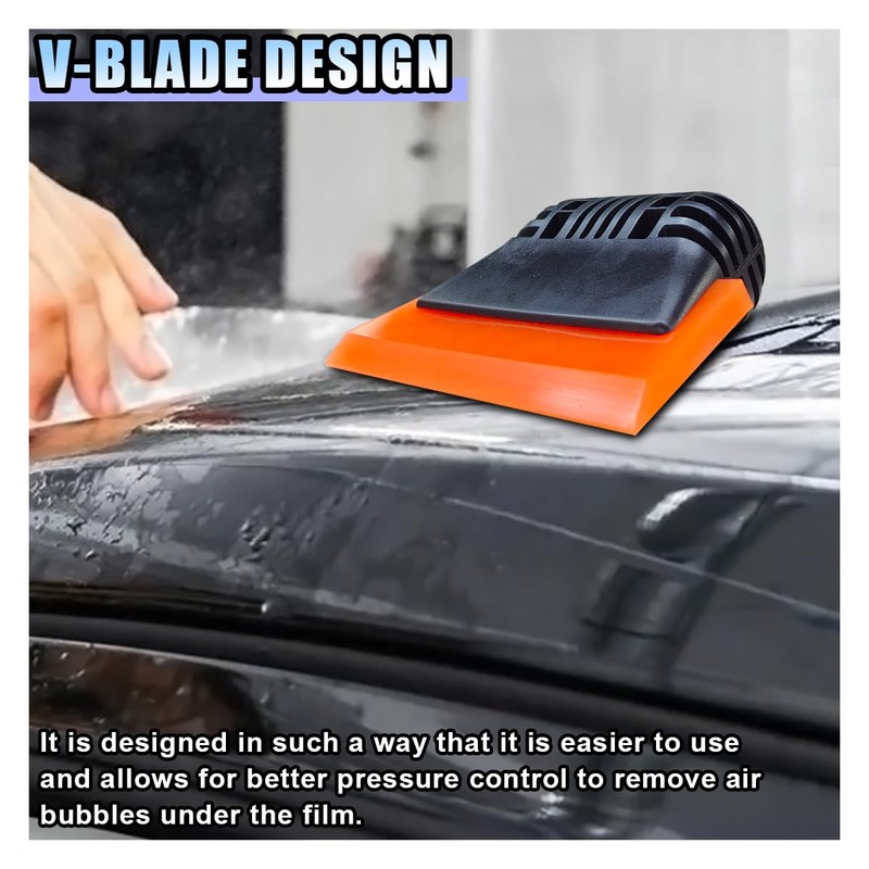 Small Squeegee, PPF Window Tint Squeegee, Rubber Non-Slip Handle Tint