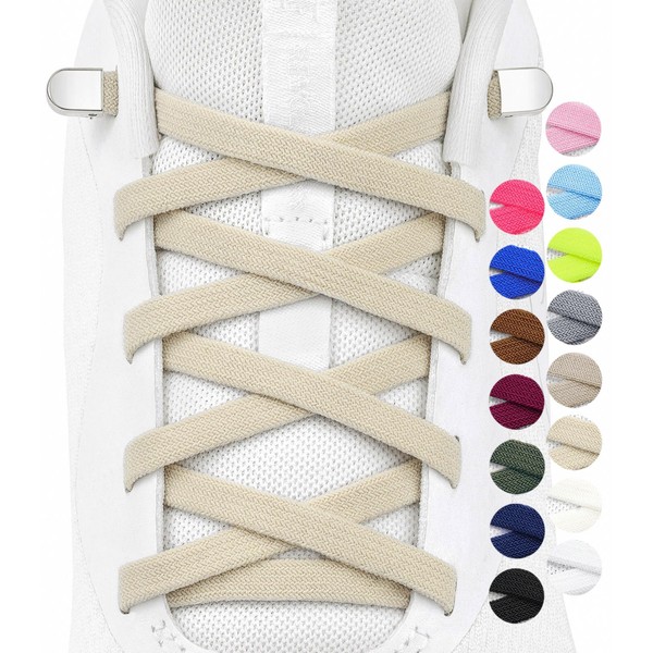 Stepace 2 Pairs Elastic No Tie Shoe Laces for Sneakers,