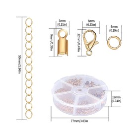 300 Stück Jewellery Hook Set, with Lobster Clasp, Clasps, Chain Clasp, Verschlüsse für armbänder, für DIY Handwerk Schmuck Armband Halskette Maker - Gold