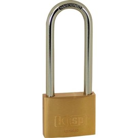 Kasp K12050L80D 50 x 80 mm Brass Padlock with Long Shackle, Gold