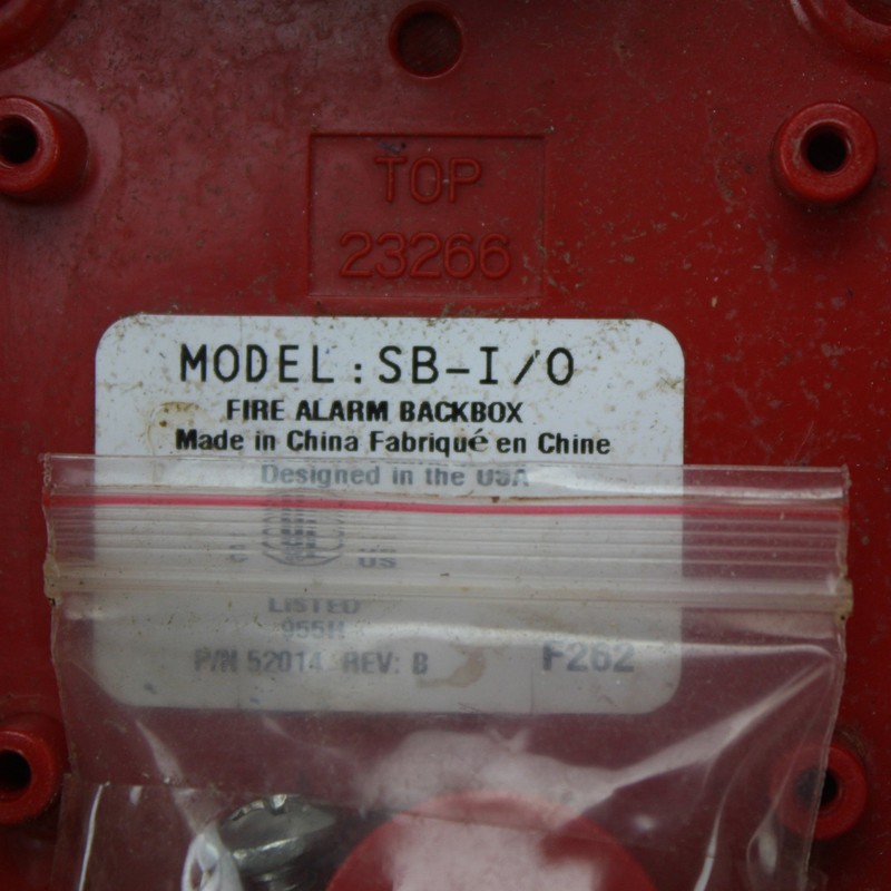 Fire Lite Alarms SB-I/O Red Fire Alarm Indoor/Outdoor Polycarbonate Surface