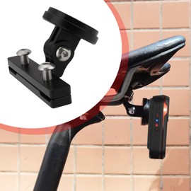 Create idea 1 x Bicycle Light Saddle Mount Aluminium Alloy Adjustable Bracket for Bicycle Rear Light Pannier Rack Compatible with Garmin Varia RTL515 RTL510 RVR315 Edge Explore (SWAT)