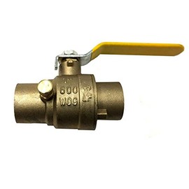 Libra Supply 1 inch All Sweat Brass Ball Valve With Drain, CxC, (Click in for more size options), 1-inch, 1'' Ball Valve