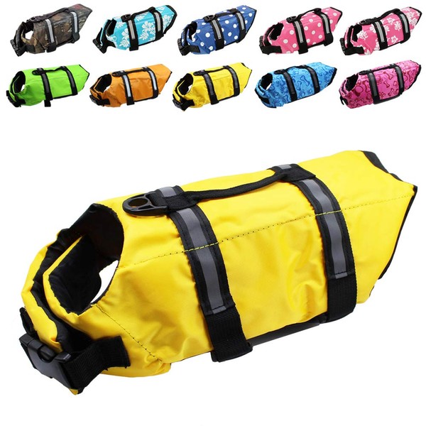 Dog Life Jacket Easy-Fit Adjustable Belt Pet Saver Swimming Safety