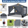 COBIZI 10x10 Pop Up Canopy Outdoor Ez Up Canopy Waterproof