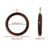 Galaxy Indiacraft Premium Wooden Window Curtain Drapery Rings, Hooks, Clips