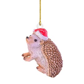 Rifuli Christmas Animal Ornament Acrylic Christmas Hat Animal Ornament Christmas Tree Decoration Metal Raised Bed (B-K, One Size)