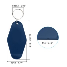 [PATIKIL] Vintage Motel Keychains, Set of 10 Blank Hotel Keychains, Rhombus Retro Key Tags, DIY Craft Decoration, Backpack, Suitcase Label Tag, Dark Blue