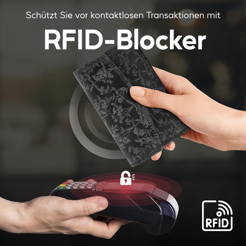 ekavale Women Blossom Pattern Leather Wallet for Women Medium Batch