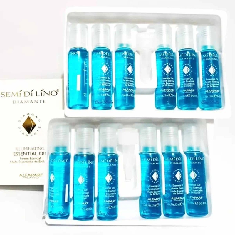Ampolletas Alfaparf Semi Di Lino Essential Oil Azul 12x10ml